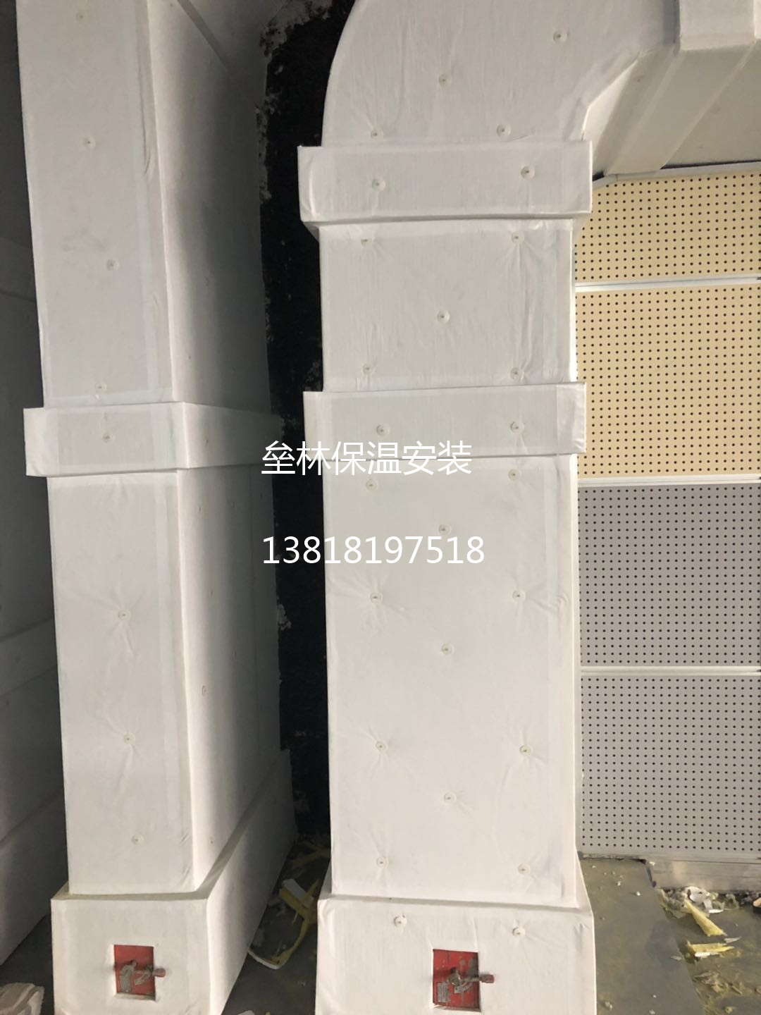 哈尔滨某学校外墙岩棉防火隔离带项目